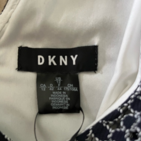 DKNY navy fit and flare dress. NWT - Picture 5 of 7